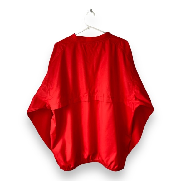 Vintage Red Green Nike Y2K V-neck Clima-fit Windbreaker Pullover - Picture 3 of 9